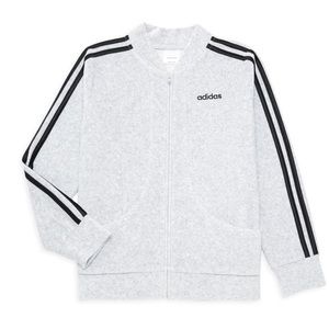 ADIDAS Velour Heathered Bomber Jacket